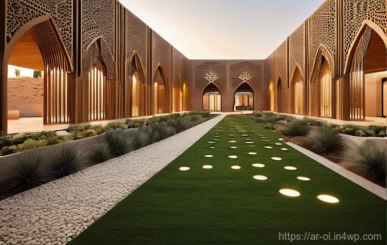 생태적 인터페이스의 다문화적 접근 - **Prompt 1: Modern Arab Digital Interface**
    "A visually striking and elegant user interface (UI)...